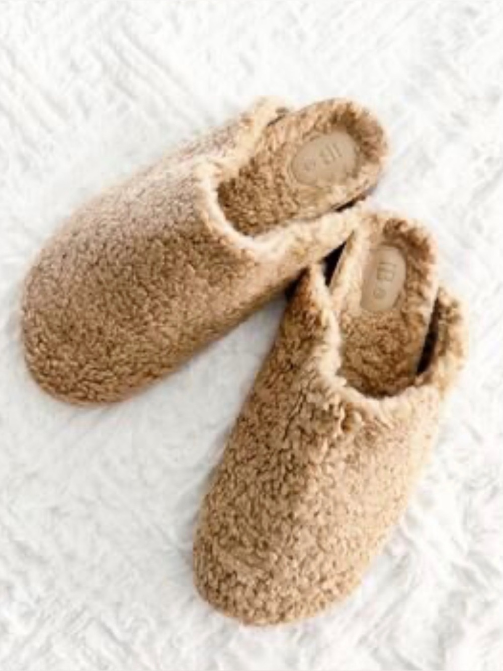 Intentionally Blank Sherpa Clog Slippers Tan Teddy Cork Footbed Mule Women's 8